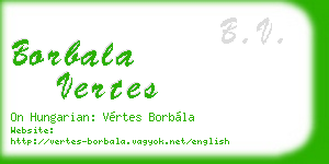 borbala vertes business card
