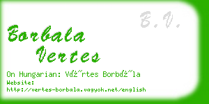 borbala vertes business card
